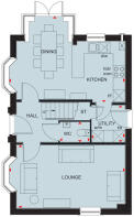 The ground floor floor plan of The Hertford