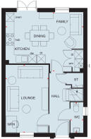 Ground floor floorplan of the Ingleby at Porters Way, Driffield