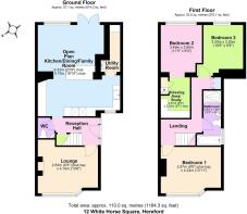 Floor Plan 12 White Horse Square, Hereford HR4 0HD