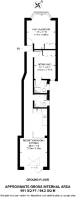 Floorplan area for info only, not for £/sq. ft valuation