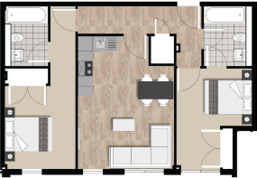 Flat 45 Floor Plan