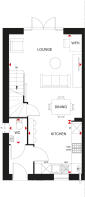 Ground floor plan of our 2 bed Holywell home