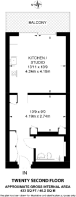 Floorplan area for info only, not for £/sq. ft valuation