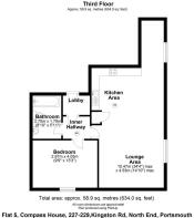 Floor plan Flat 5, Compass House. PO2 7ER.JPG