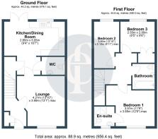 1 Hazel Place, Stratford Upon Avon - all floors