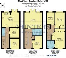 147 Moat Way, Brayton, Selby, YO8 9TB - Floorplan.