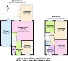 Floor Plan 48 The Pastures, Lower Bullingham, Here