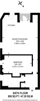 Floorplan area for info only, not for Â£/sq. ft valuation