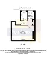 Floorplan - Top Floor Flat, 5, South Terrace, Litt