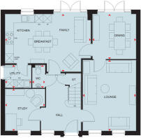 Ground floor floorplan of The Chelworth