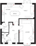 The Kirkdale ground floor 4 bedroom home at Abbey Fields