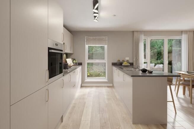 Stylish kitchen with ample storage