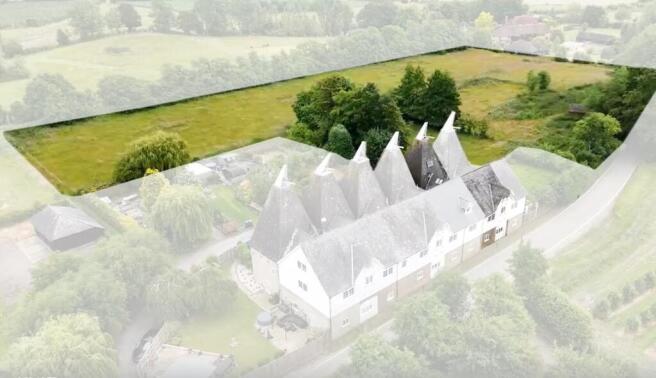 Aerial -Outline of 5 Denstrad Oast