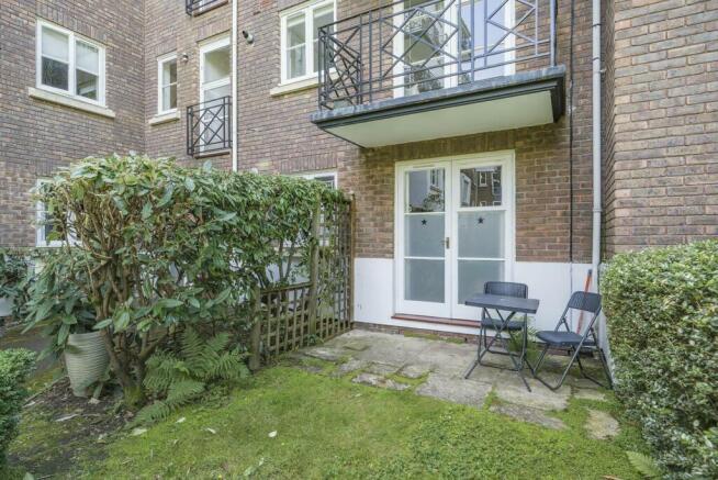 large ground floor patio south facing