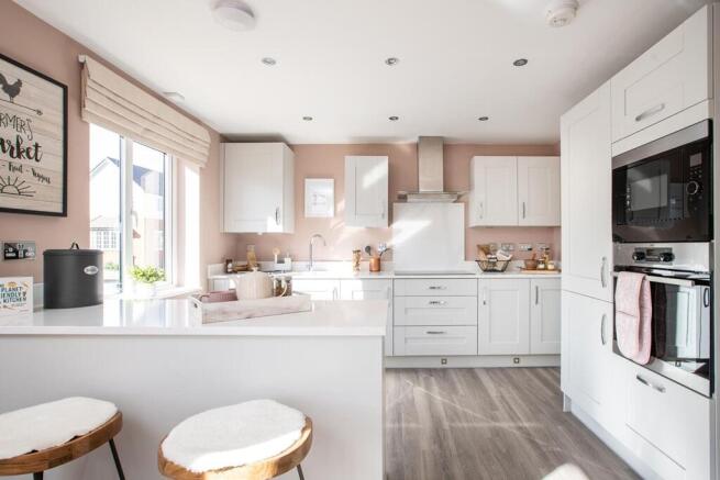 The open plan kitchen diner is perfect for family mealtimes