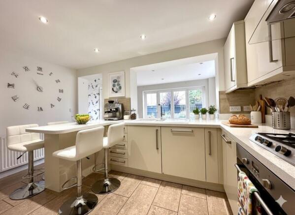 kitchen with stools