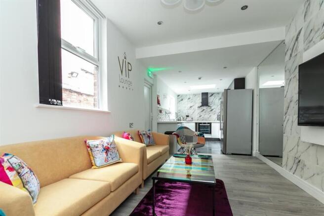 Bright open-plan living with stylish furniture...