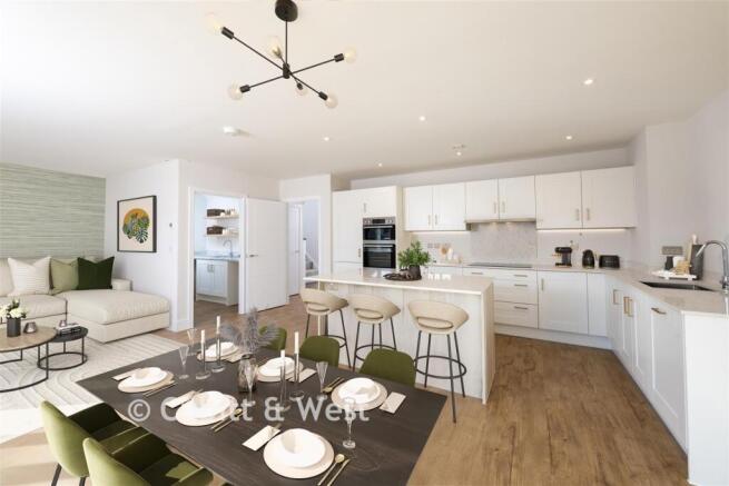 Kitchen Diner Family Staged