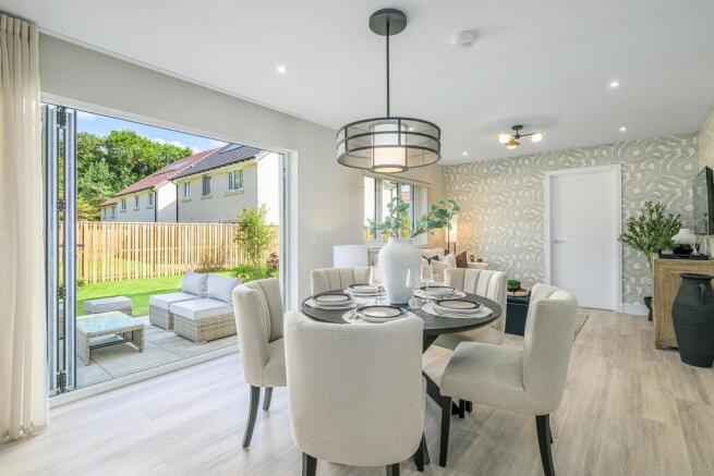 4 bedroom plus study showhome | bi-fold doors connecting to the rear garden