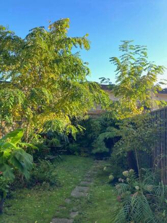 Rear garden image in summer supplied by landlord