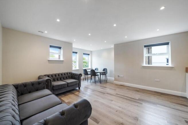 Spacious modern lounge with stylish sofas...