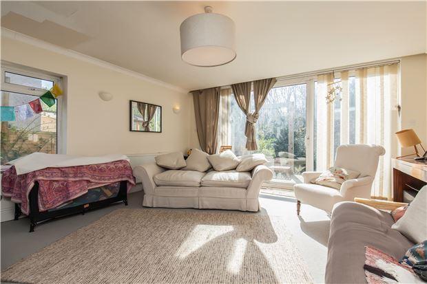 Lounge with patio doors