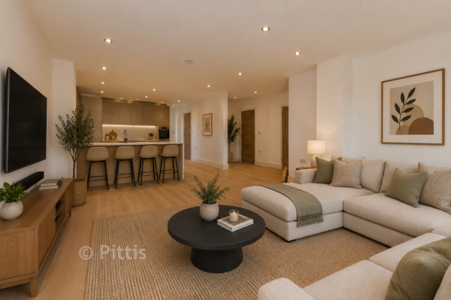 Lounge Kitchen Diner Staged