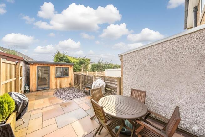 Rear garden with purpose-built office