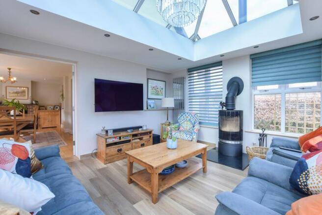 Sitting room with woodburner