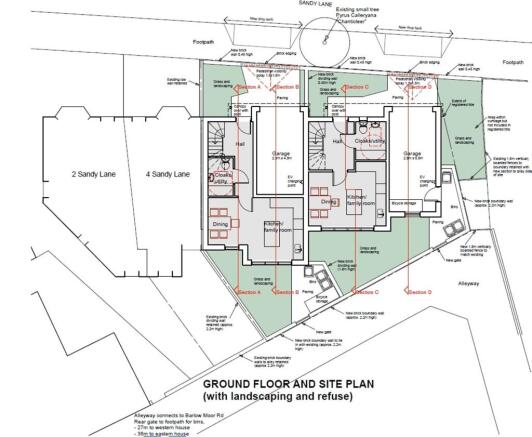 Site plan and ground floor plans