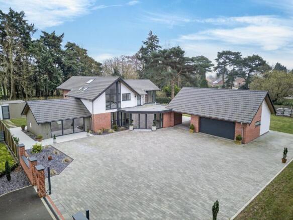Luxury detached house with expansive block paved d