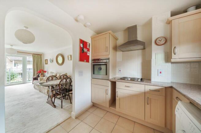Living/dining room through to kitchen