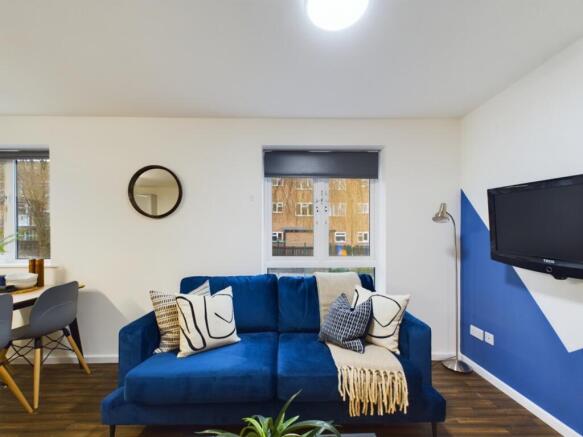 A stylish and inviting large modern living room...