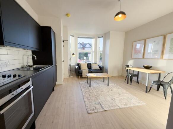 Bright open-plan living with modern decor...