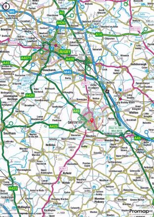 DAVENTRY MAP LOCATION