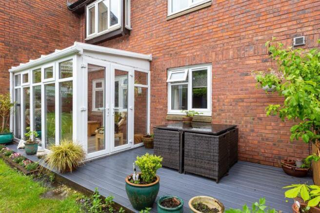 Decked patio
