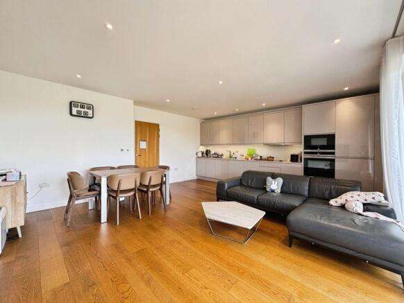 Reception/kitchen/dining area