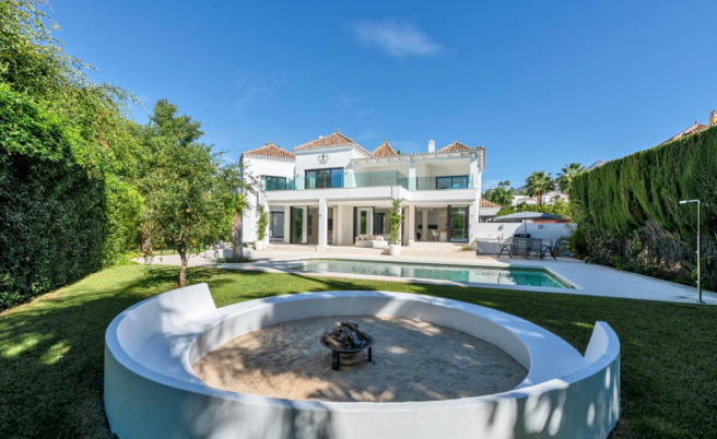 Rear of villa