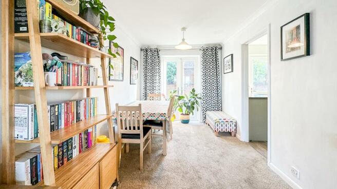 living room and dining room