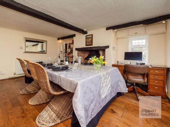Dining Room with Fireplace 