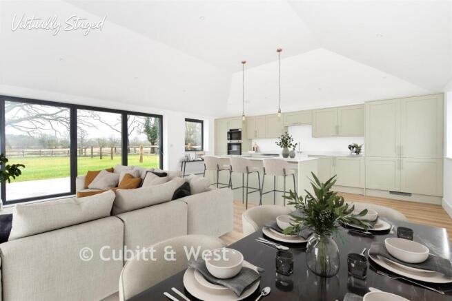 Lounge Kitchen Diner Staged