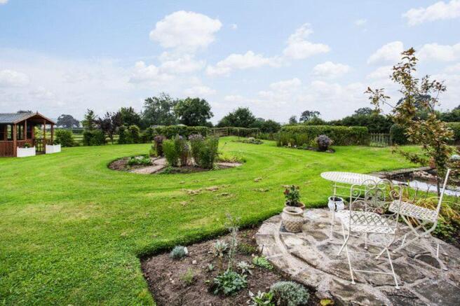 formal garden with