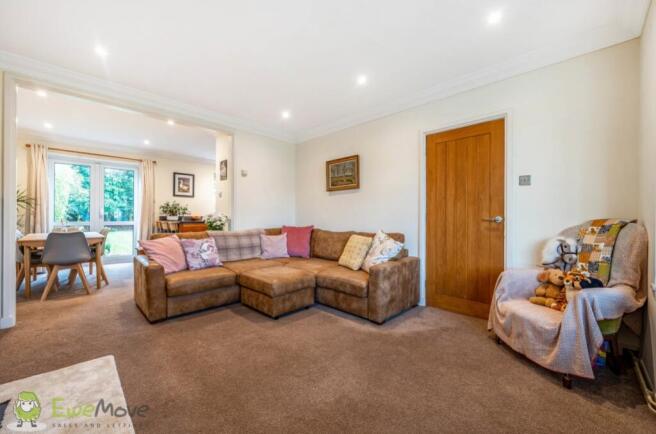 View From Living Room Into Kitchen Dining Room