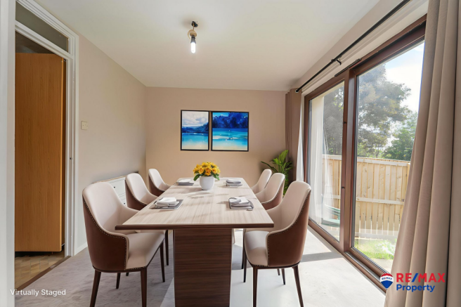 Virtually Staged Dining Room
