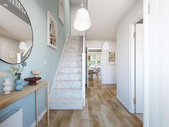 The light & airy welcoming hallway
