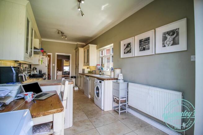 Kitchen with breakfast/work area