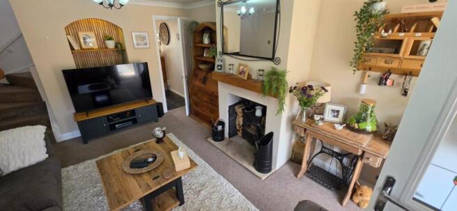 Sitting room with log burner