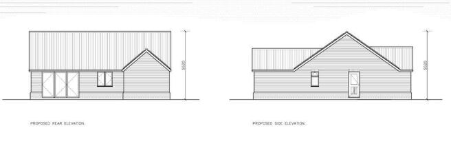Proposed side and rear elevations