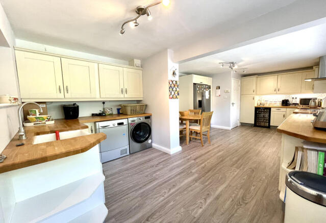 Kitchen dining and family area 