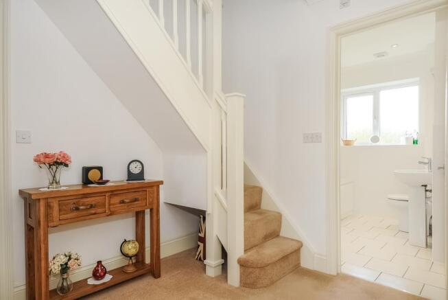 Reception hall with stairs to first floor